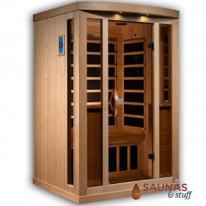 2 Person Infrared Sauna with Ultra-Low-EMF Carbon Fiber Panel Heaters