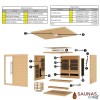 3 Person Full-Spectrum Hybrid - Indoor Sauna