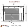 3 Person (DH) Ultra-Low-EMF Carbon Fiber Panel Infrared Sauna