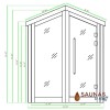 Summit Cedar Hybrid 3 Person Outdoor Sauna