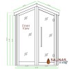Summit Cedar Hybrid 6 Person Outdoor Sauna