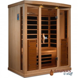 3 Person Bench Infrared Sauna w/ Ultra-Low EMF Carbon Fiber Heaters