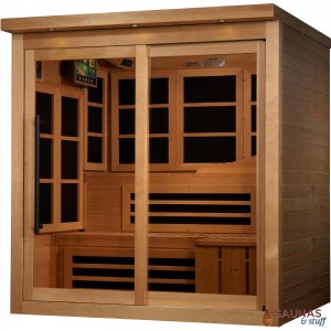 6 Person Ultra-Low-EMF Carbon Fiber Sauna w/ TV