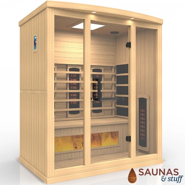 3 Person, Full Spectrum Ultra-Low-EMF Carbon Fiber Infrared Sauna