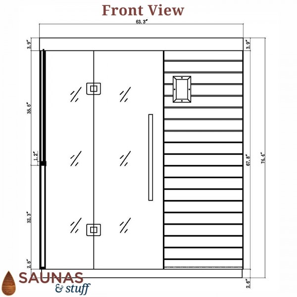 3 Person (DH) Ultra-Low-EMF Carbon Fiber Panel Infrared Sauna