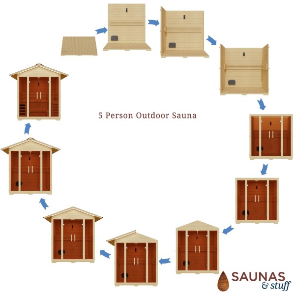 5 Person Outdoor Sauna
