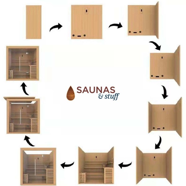Essence 6 Person Traditional Sauna Assembly