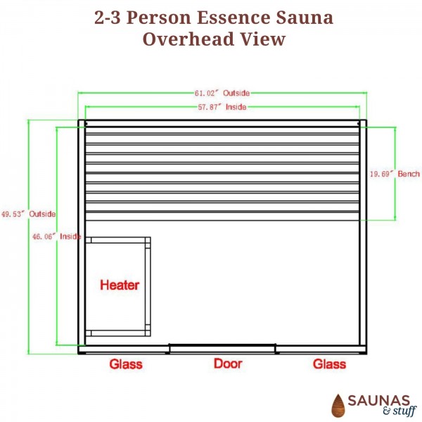 Essence 2-3 Person Traditional Rock Sauna