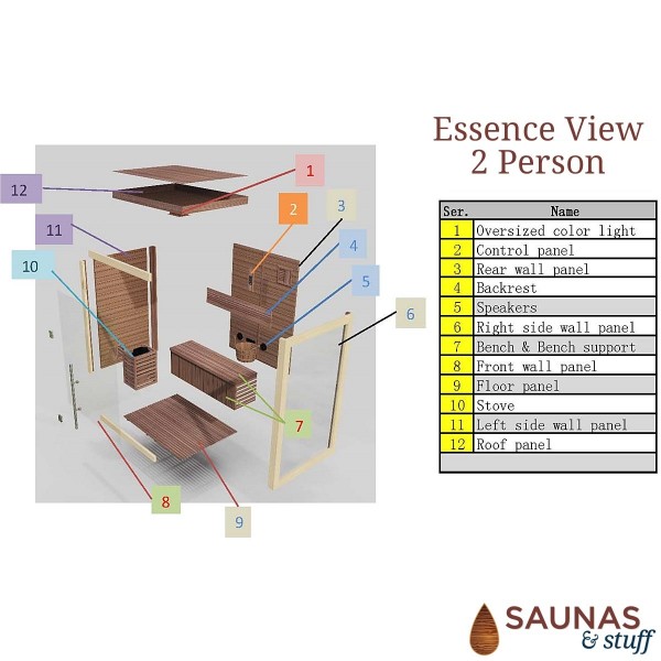 Essence View 2 Person Sauna