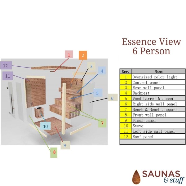 Essence View 6 Person Sauna
