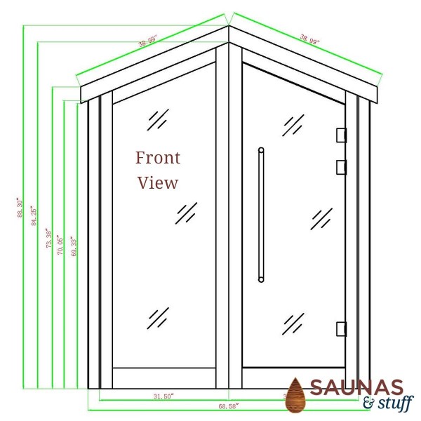 Summit Cedar 3 Person Outdoor Traditional Sauna