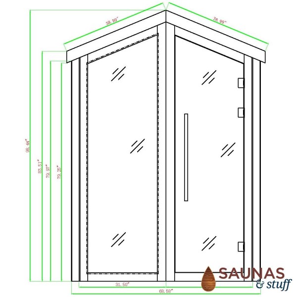Summit Cedar 6 Person Outdoor Sauna