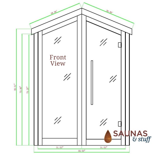 Summit Cedar Hybrid 6 Person Outdoor Sauna