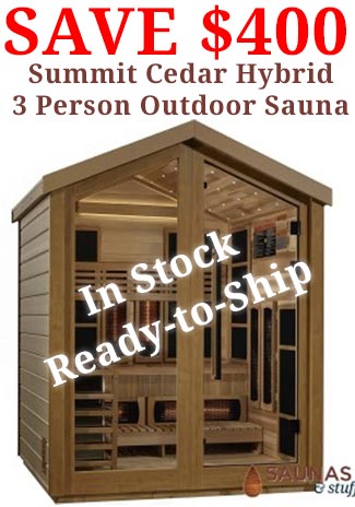 Summit Cedar Hybrid 3 Person Outdoor Sauna